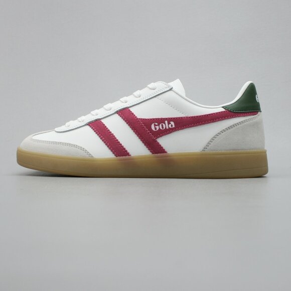 Gola Men's 10 Viper Leather White Gray Pink Tennis/gym Shoes Sneakers - CLB744 - Picture 2 of 12